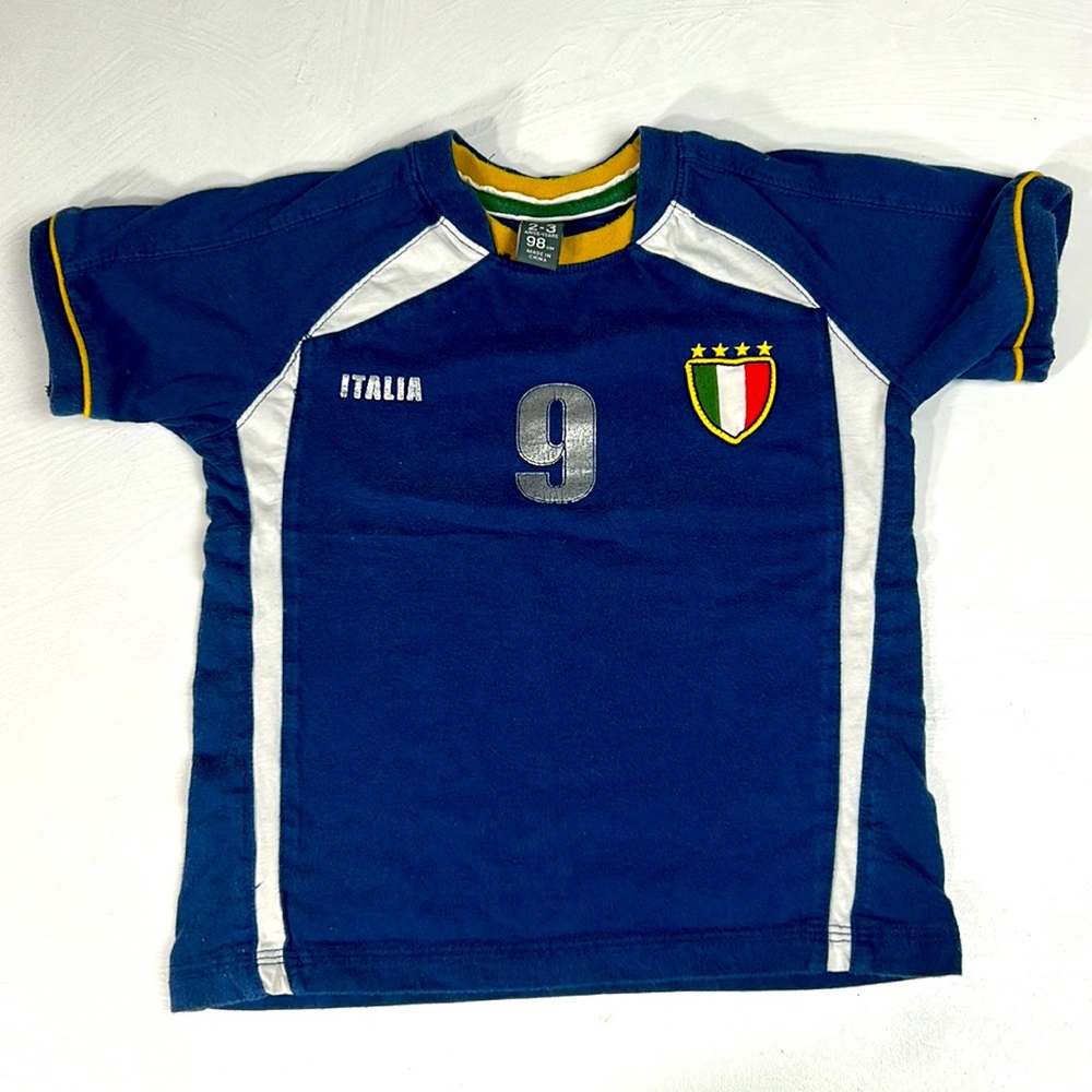 Zara kids 2-3 years t-shirt Italia 9 blue graphics
